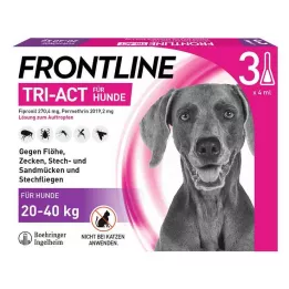 FRONTLINE Tri-Act-opløsning til drypning på hunde 20-40 kg, 3 stk
