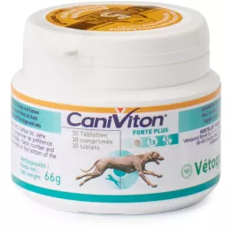 CANIVITON Forte Plus tilskudsfodringstabletter til hund/kat, 30 stk