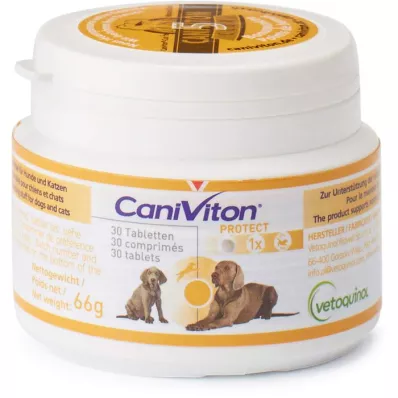 CANIVITON Protect tilskudsfodringstabletter til hunde/katte, 30 stk