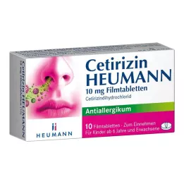 CETIRIZIN Heumann 10 mg filmovertrukne tabletter, 10 stk