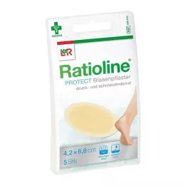 RATIOLINE protect blisterplastre 4,2x6,8 cm, 5 stk