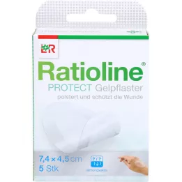 RATIOLINE protect gelplaster 4,5x7,4 cm, 5 stk