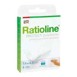 RATIOLINE protect gelplaster 4,5x7,4 cm, 5 stk