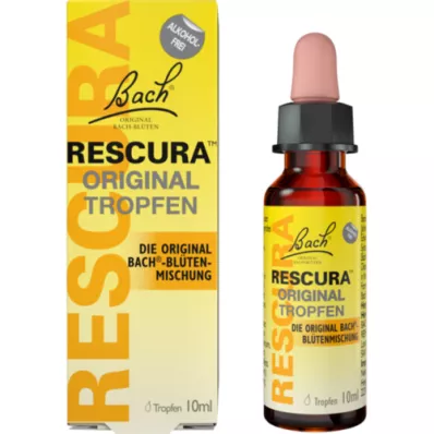 BACHBLÜTEN Original Rescura-dråber uden alkohol, 10 ml