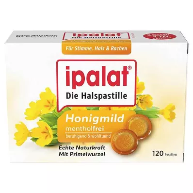 IPALAT Halspastiller honning mild uden mentol, 120 stk