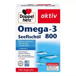 DOPPELHERZ Omega-3 havfiskeolie 800 aktive kapsler, 120 kapsler