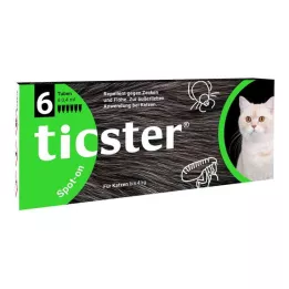 TICSTER Spot-on-opløsning til katte op til 4 kg, 6X0,4 ml
