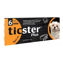 TICSTER Plus spot-on opløsning til hunde 4-10 kg, 6X1,2 ml