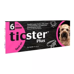 TICSTER Plus spot-on opløsning til hunde 10-25 kg, 6X3 ml
