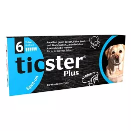 TICSTER Plus spot-on opløsning til hunde over 25 kg, 6X4,8 ml