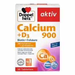 DOPPELHERZ Calcium 900+D3-tabletter, 30 kapsler