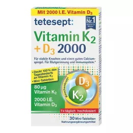 TETESEPT Vitamin K2+D3 2000 tabletter, 30 kapsler