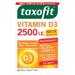 TAXOFIT Vitamin D3 2500 I.U. tabletter, 50 stk