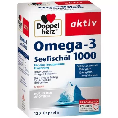 DOPPELHERZ Omega-3 havfiskeolie 1000 kapsler, 120 kapsler