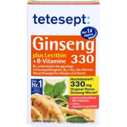 TETESEPT Ginseng 330 plus lecithin+B-vitaminer tab, 30 stk