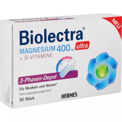 BIOLECTRA Magnesium 400 mg ultra 3-faset depot, 30 stk