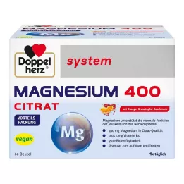 DOPPELHERZ Magnesium 400 citrat systemgranulat, 60 stk