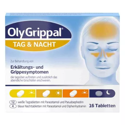 Olygrippal Day &amp; Night 500 mg/60 mg tabletter (16 stk.)