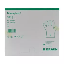 MANUPLAST Engangshandsker PE Størrelse L, 100 stk