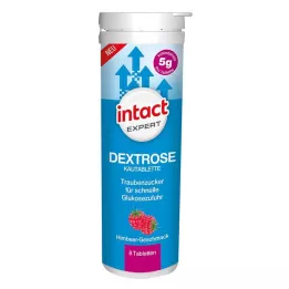 INTACT Expert Dextrose tyggetabletter hindbær, 8 stk
