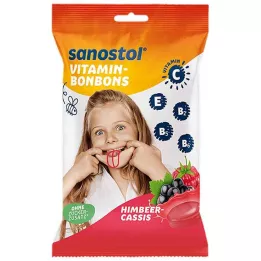 SANOSTOL Vitamin-slik hindbær-cassis, 75 g