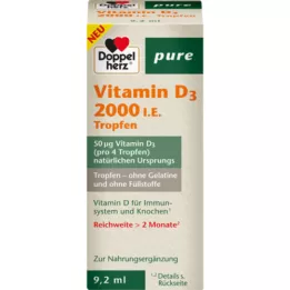 DOPPELHERZ Vitamin D3 2000 I.U. rene dråber, 9,2 ml