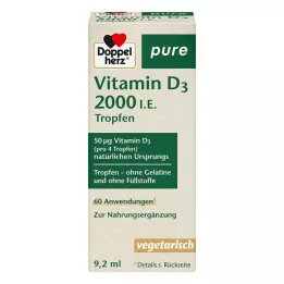 DOPPELHERZ Vitamin D3 2000 I.U. rene dråber, 9,2 ml
