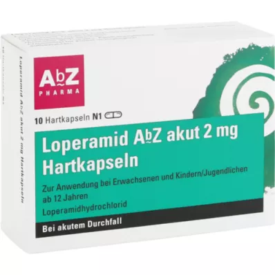 LOPERAMID AbZ akut 2 mg hårde kapsler, 10 stk