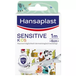 HANSAPLAST Sensitive børneplastre 6 cmx1 m, 1 stk
