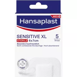 HANSAPLAST Sensitiv sårbandage steril 6x7 cm, 5 stk