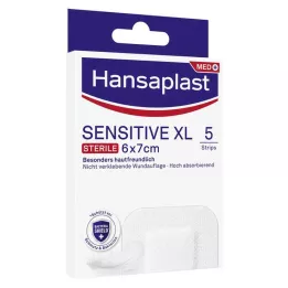 HANSAPLAST Sensitiv sårbandage steril 6x7 cm, 5 stk