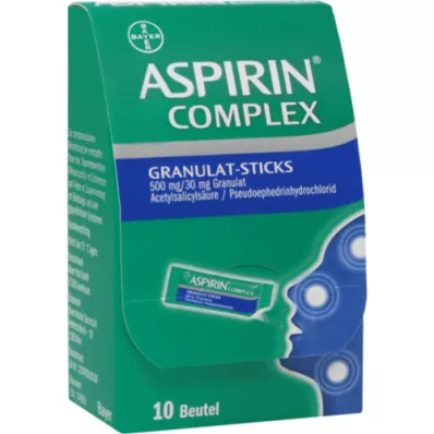 ASPIRIN Komplekse granulatpinde 500 mg/30 mg granulat, 10 stk