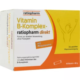 VITAMIN B-KOMPLEX-ratiopharm direkte pulver, 40 stk