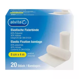 ALVITA Elastisk fikseringsbandage 8 cmx4 m, 20 stk