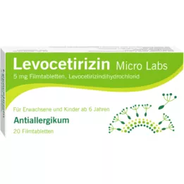 LEVOCETIRIZIN Micro Labs 5 mg filmovertrukne tabletter, 20 stk