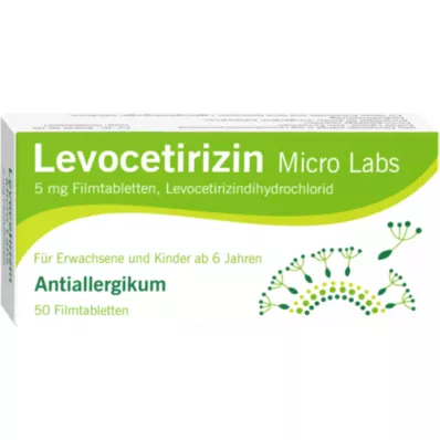 LEVOCETIRIZIN Micro Labs 5 mg filmovertrukne tabletter, 50 stk