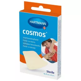 COSMOS Abrasionsplaster 45x65 mm sterilt, 4 stk