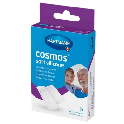 COSMOS bløde silikoneplasterstrimler 2 størrelser, 8 stk
