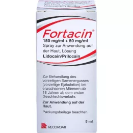 FORTACIN 150 mg/ml + 50 mg/ml spray til påføring på huden, 5 ml