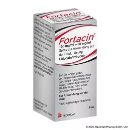 FORTACIN 150 mg/ml + 50 mg/ml spray til påføring på huden, 5 ml