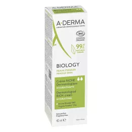 A-DERMA Biology cream rich dermatological, 40 ml