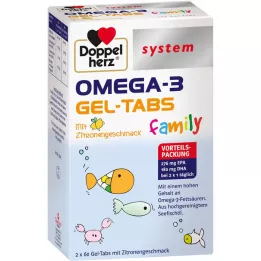 DOPPELHERZ Omega-3 Gel-Tabs familiesystem, 120 stk