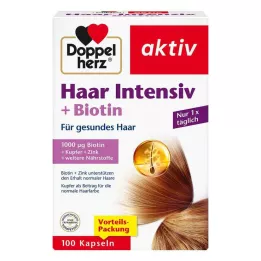 DOPPELHERZ Hair Intensive+Biotin-kapsler, 100 kapsler