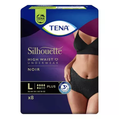 TENA SILHOUETTE plus L noir, 8 stk