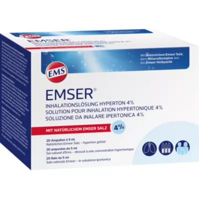 EMSER Inhalationsopløsning hypertonisk 4%, 20X5 ml