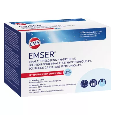 EMSER Inhalationsopløsning hypertonisk 4%, 20X5 ml