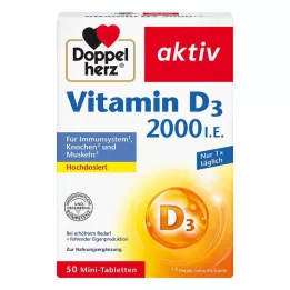 DOPPELHERZ Vitamin D3 2000 I.U. tabletter, 50 stk