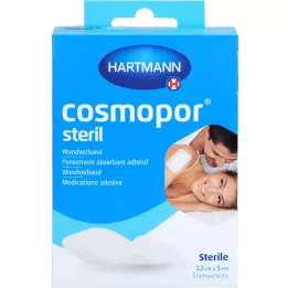 COSMOPOR Steril sårforbinding 5x7,2 cm OTC, 5 stk