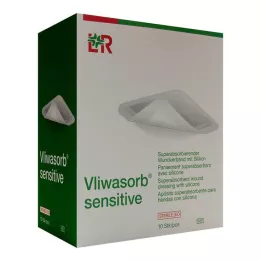 VLIWASORB sensitiv 12,5x12,5 cm superabsorberende sårbandage, 10 stk