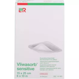 VLIWASORB sensitiv 15x25 cm superabsorberende sårbandage, 10 stk